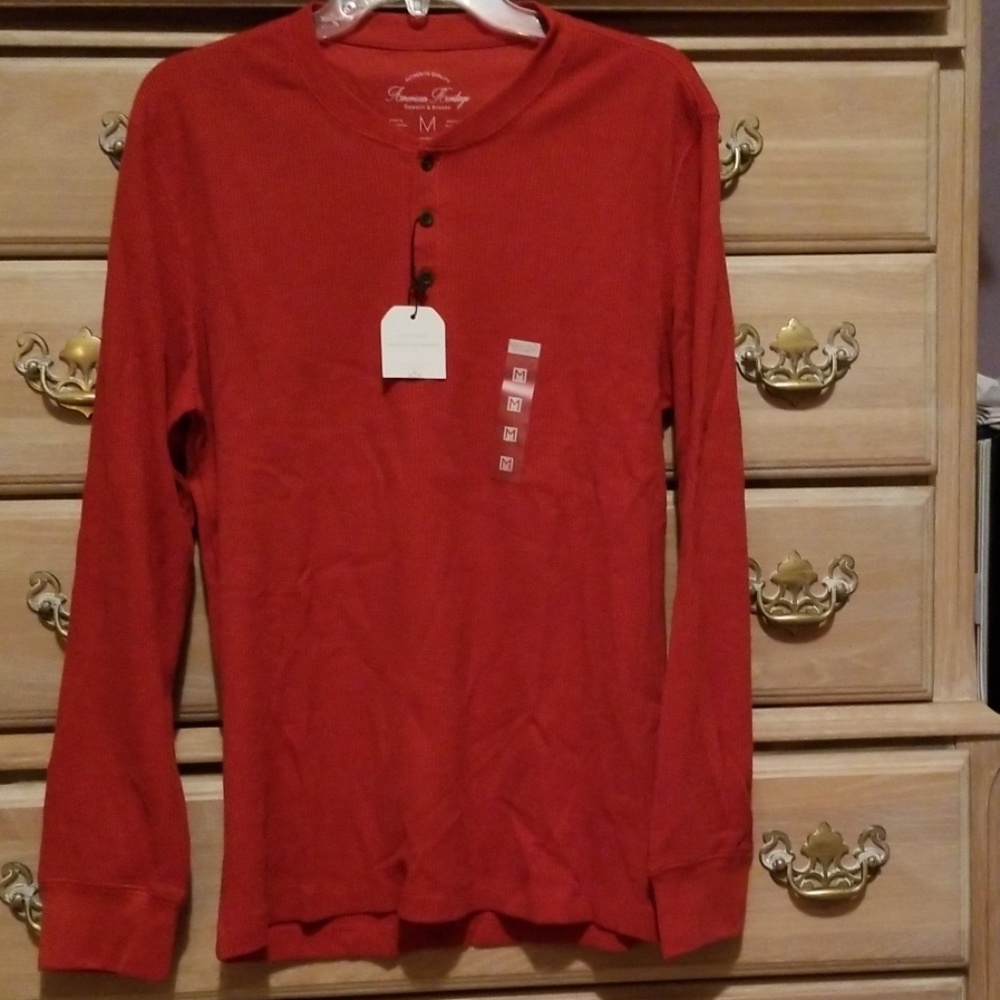 American Heritage Men's Thermal Long Sleeved Polo